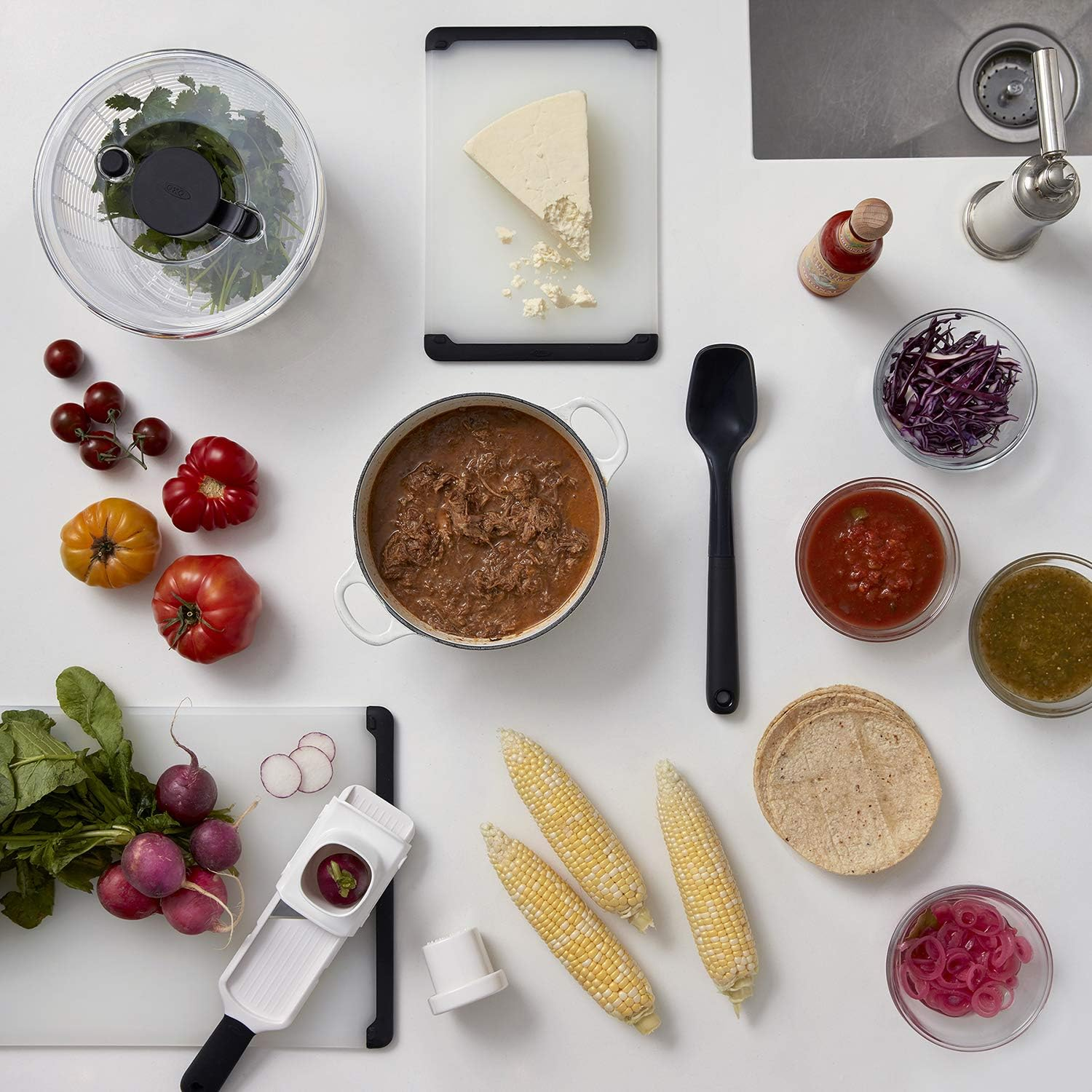 OXO Good Grips Salad and Herb Little Spinner, Clear (11230500) image number 2