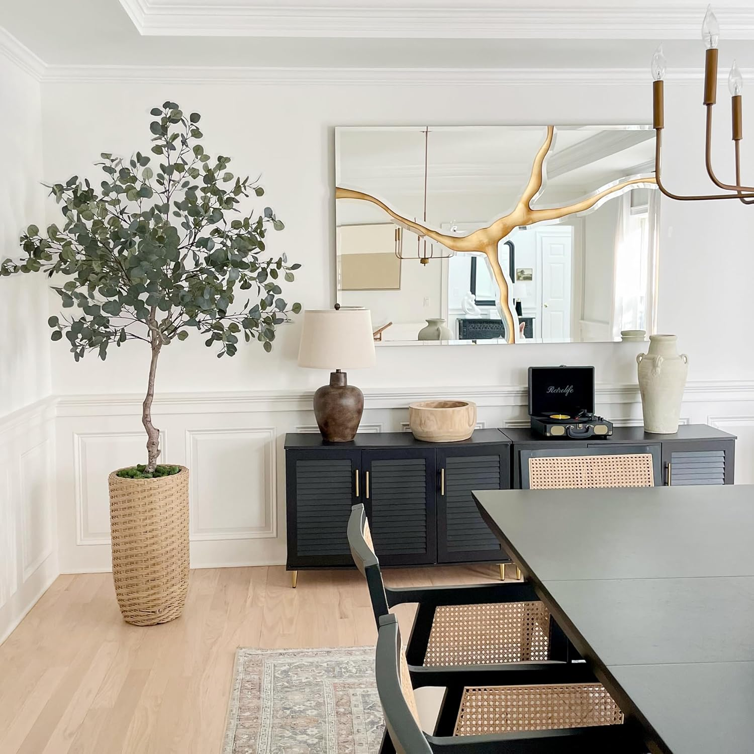 6Ft Artificial Eucalyptus Tree in Plastic Nursery Pot, Tall Faux Eucalyptus Stems Fake Plants with 846 Silver Dollar Leaves, Artificial Trees for Office House Living Room Home Decor Indoor image number 5