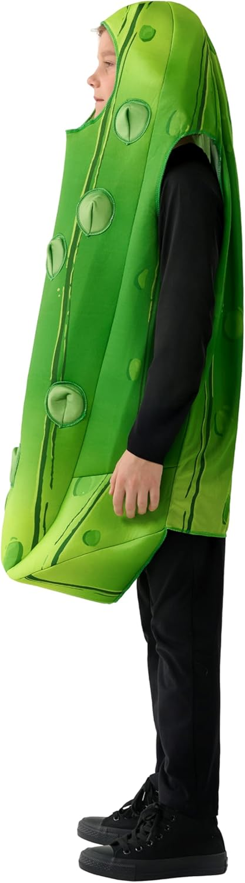 Spooktacular Creations Pickle Costume Kids, Food Themed Fruit Jumpsuit for Child Teens Halloween Dress up Cosplay Party image number 2