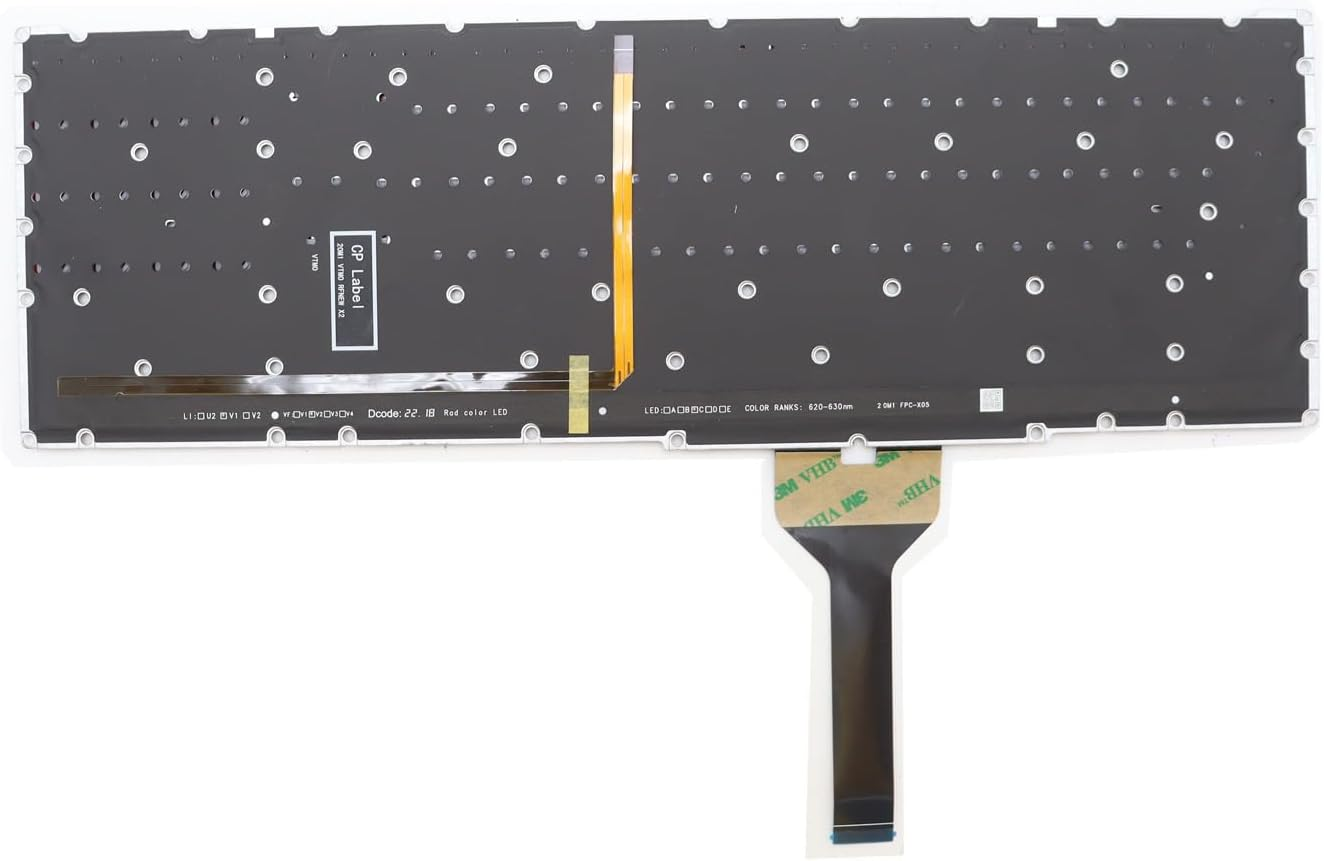 New Replacement Keyboard for Acer Nitro 5 AN515-56 AN515-56-78ZV AN515-57 AN515-58 AN517-53 AN517-54 AN517-54-77KG AN515-46 AN517-41 Predator Helios 300 PH315-54 Keyboard RED Backlit US image number 1