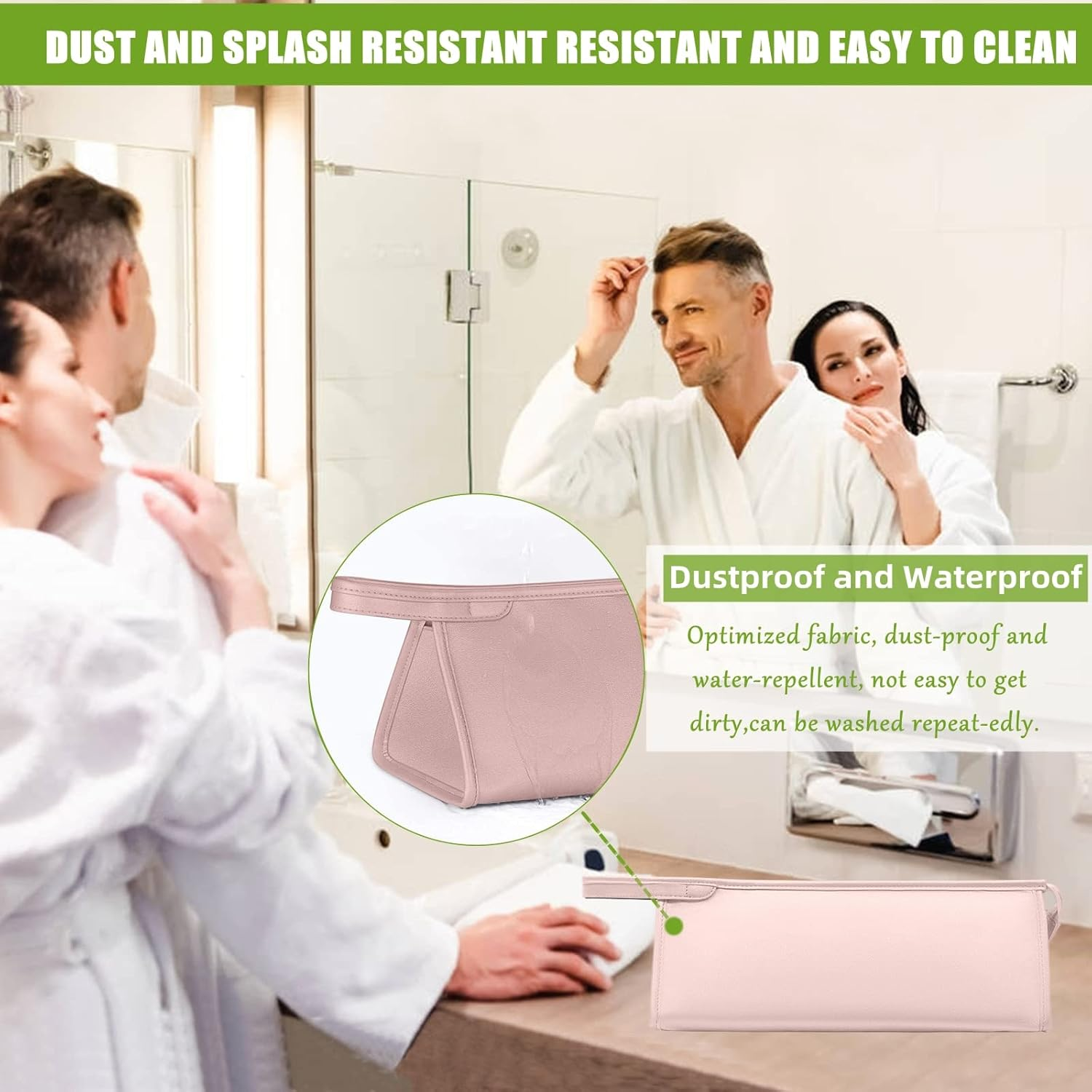 BLIRITEL Travel Case Compatible with Dyson Airwrap, PU Leather Waterproof Travel Storage Bag, Portable Carrying Case Organizer for Shark Flexstyle Air Styling & Drying System Attachments image number 4