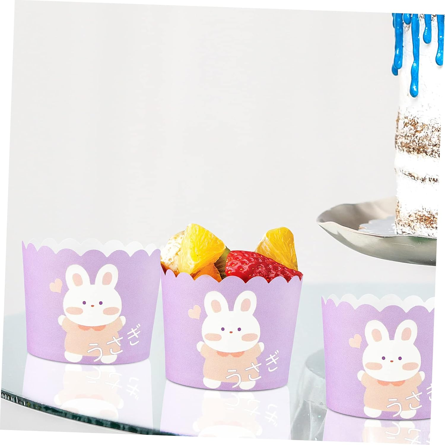 LABRIMP 100 Pack Pattern Muffin Cups Greaseproof Baking Cups for Cake Liners Party Christmas Supplies image number 4