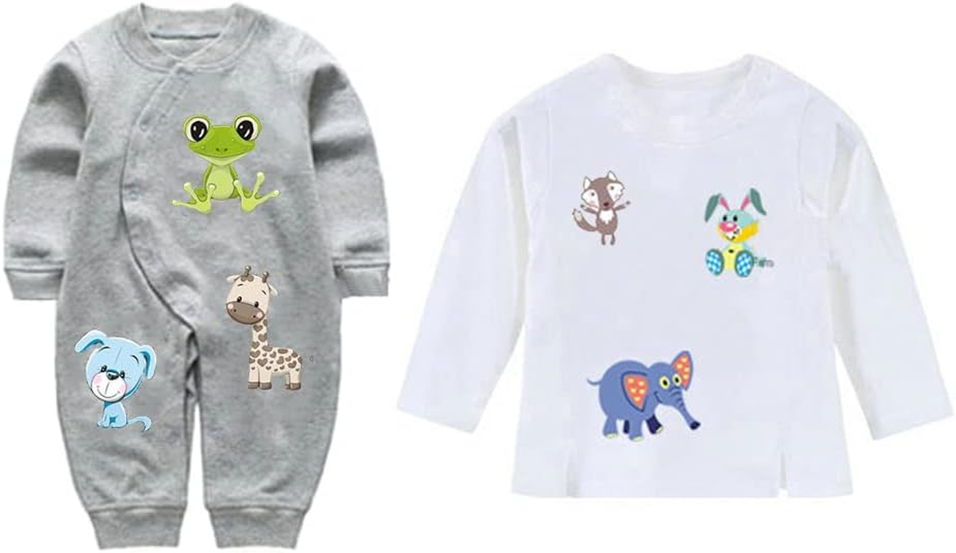 Kids Patches Lovely Animal Iron on Transfer Stickers with Many Different Cute Lion Cow Leopard Cartoon Things Appliques Stickers Boys Girls Children Clothes Decor Free DIY 4 PCS - 2 image number 3