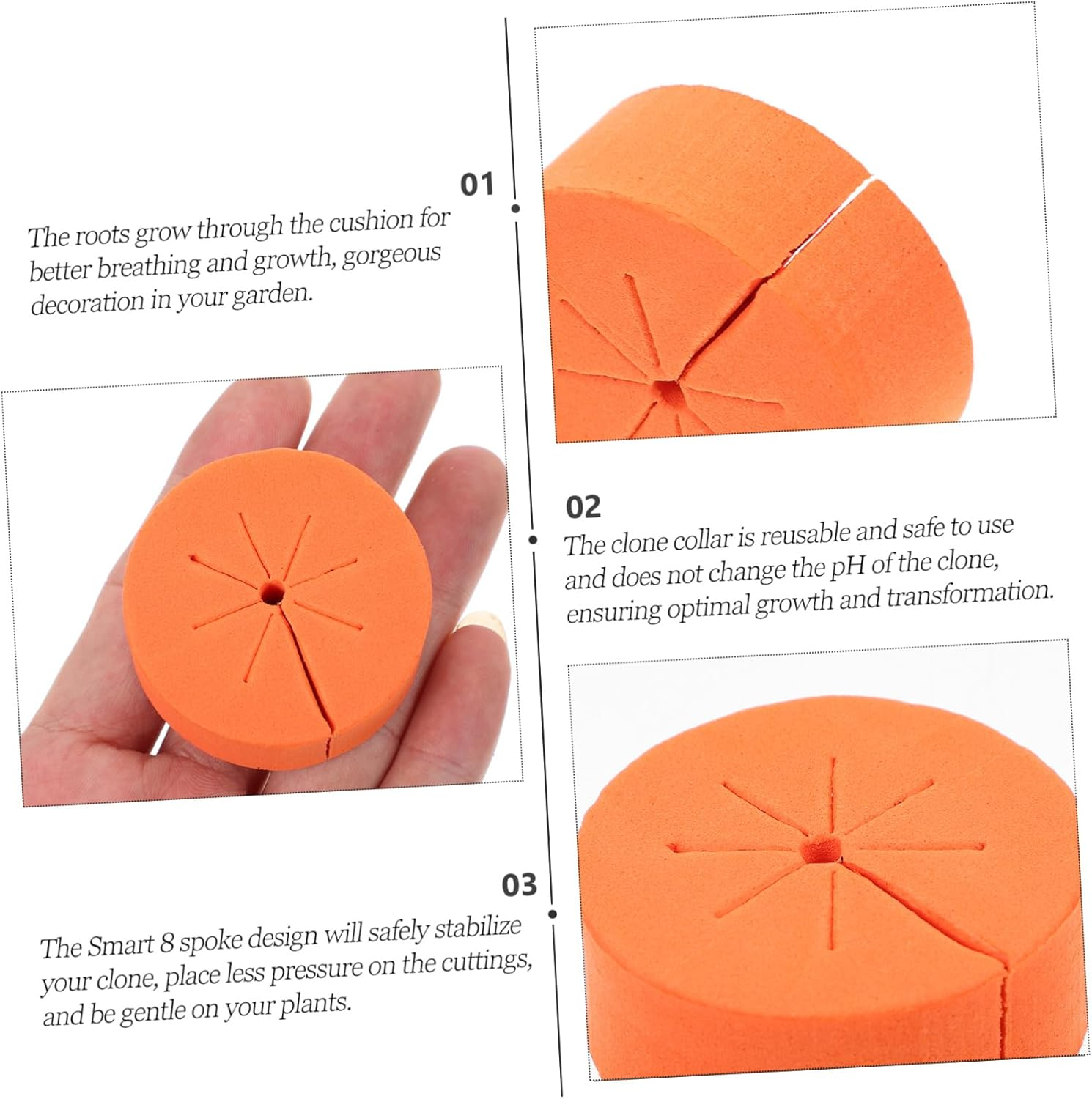 Kisangel 40Pcs Garden Plant Tools Colonial Cotton Eva Hydroponic Tools Soilless Planting Kit High-Yield Vegetable Growing