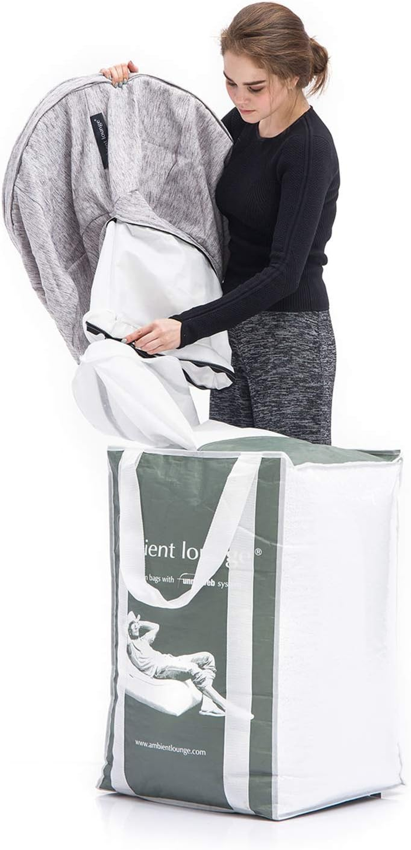 170Lt+ Ambient Lounge Bean Bag Filling. 50% Higher Density Beanbag Beads with Re-Usable Easyfill System