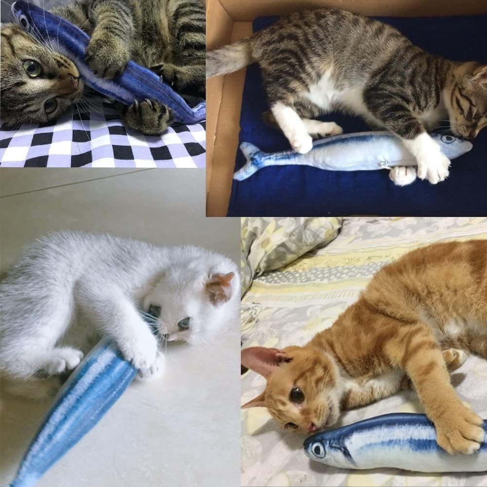 Mumoo Bear Cat Toys - 6 Pack Catnip Fish Toys for Cats, 20Cm Soft Catnip Toy Interactive Plush for Indoor Cat Toys Scratch Chewing Teeth Grinding Pet Pillows for Cats and Kittens image number 6