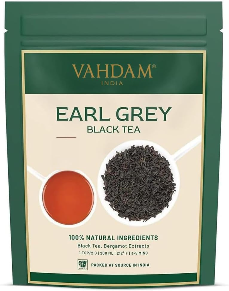 VAHDAM, Earl Grey Tea Leaves (340G, 170+ Cups) | Black Tea | Citrusy & Delicious Whole Leaf Black Tea Blended with Natural Oil of Bergamot image number 1
