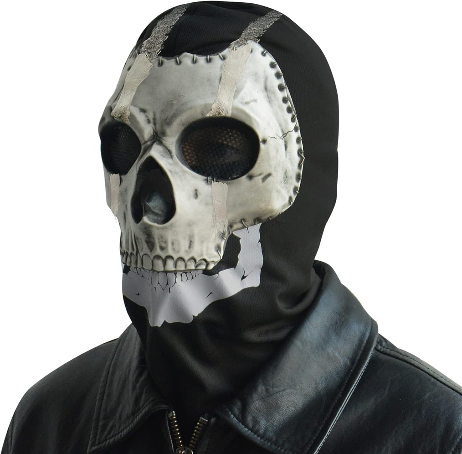 PARTYGEARS COD Ghost Mask Skull Full Face Mask MW2 Cosplay Costume Mask for Sport Halloween Cosplay Black PG232131 image number 2