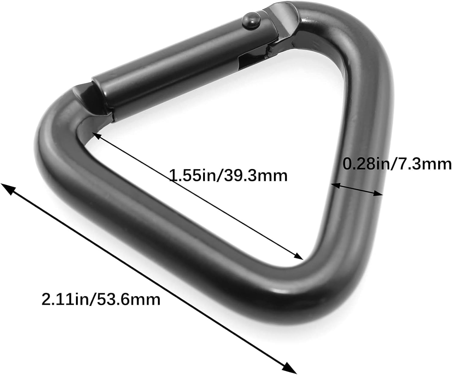 5 Pieces Aluminum Alloy Keychain Kettle Buckle Triangle Outdoor Camping Hiking Keychain Snap Clip Hook