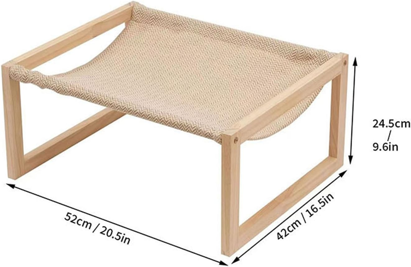 Cat Bed， Wooden Hammock Cat Bed， Cooling Outdoor Bed for All Seasonscat Beds, 20.5 X 16.5 Inch Cat Couch, Suitable for Cats, Dog, Bunny, Rabbit, Kitten and Small Animal image number 5