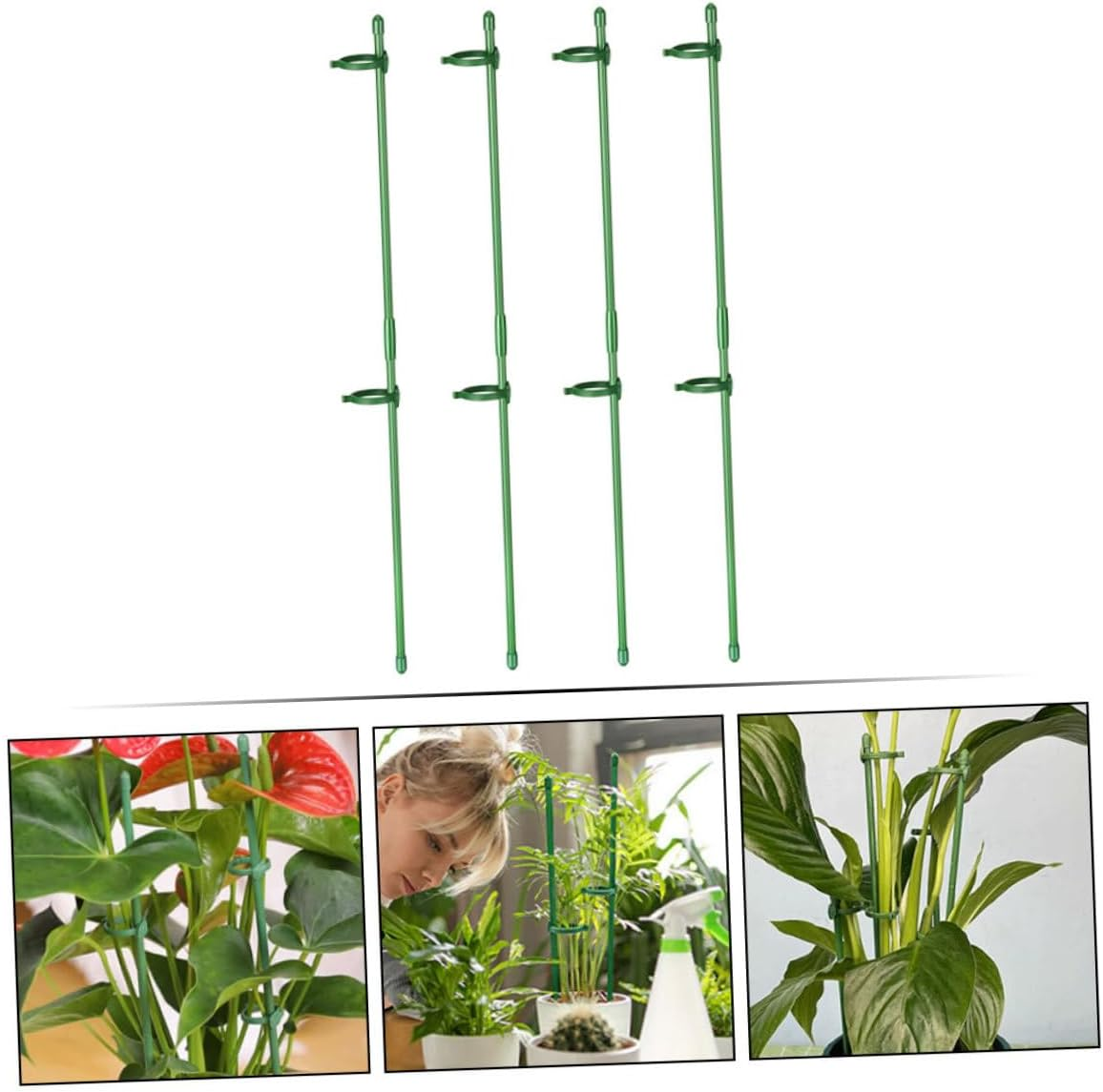 Plant Support Stakes for Garden Plants Flower Support Stakes Adjustable Clamps for Supporting in Outdoor Gardens