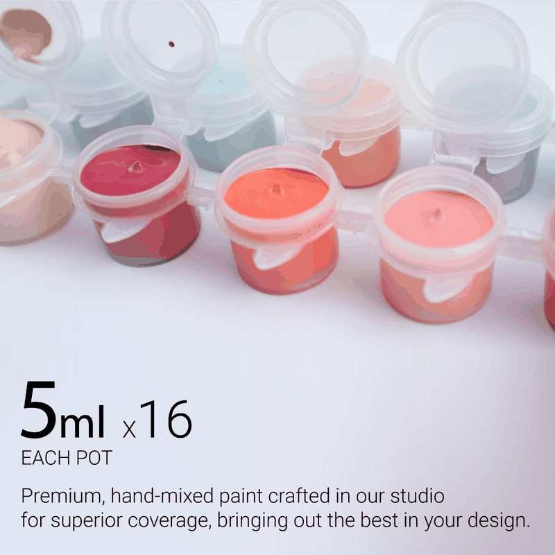 COLORDEMY 2-In-1 Paint by Numbers Kit - Rolled Canvases (20X25Cm & 20X20Cm), 16 Colours, Brushes & Paints Included - Fun for Adults & Kids, Perfect for Parties or Group Painting (Giraffe Design)