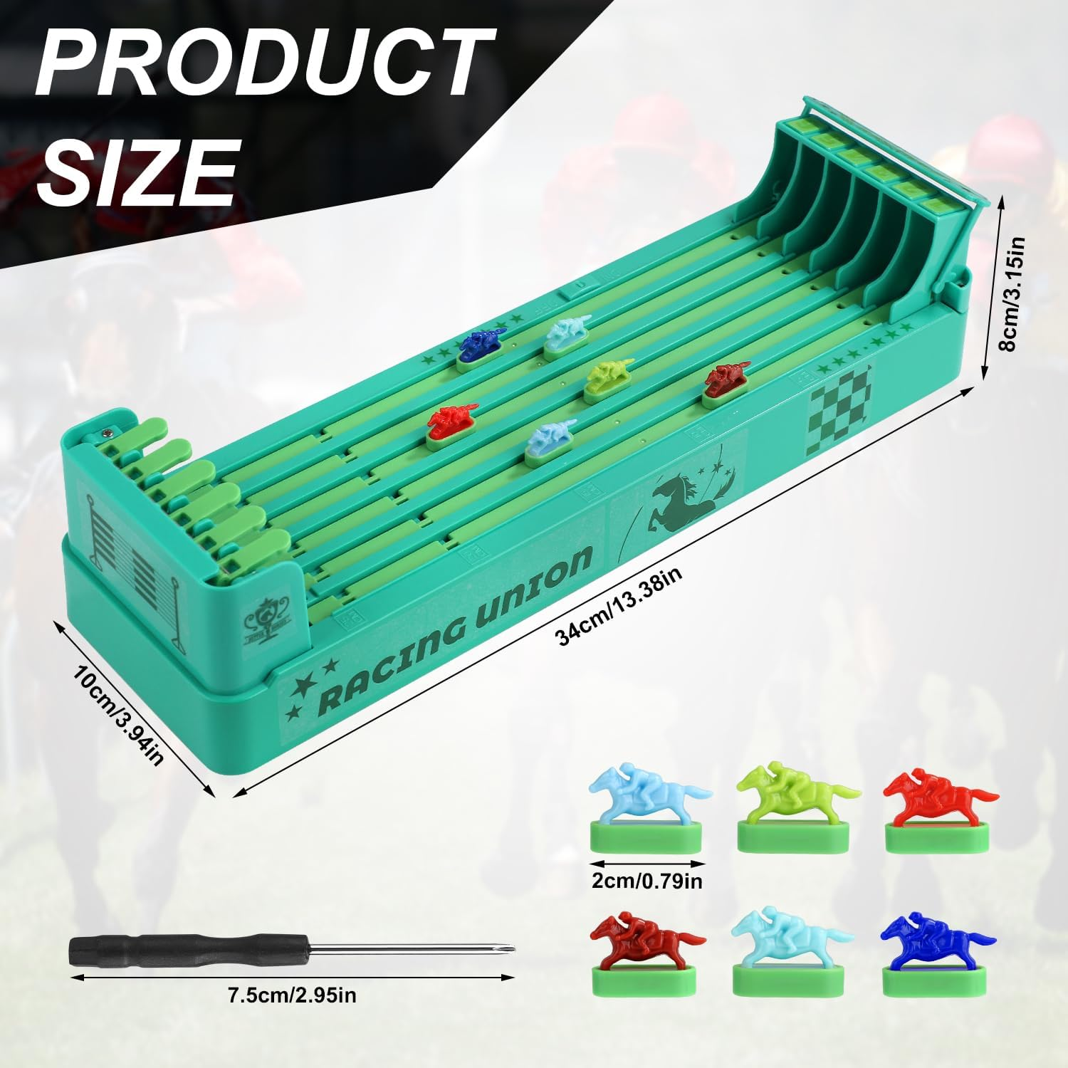 Horse Racing Game, Electronic Horse Racing Game with 6 Horses, Portable, Interesting, Electric Horse Racing Game for Family Reunions, Parties, Camping image number 1