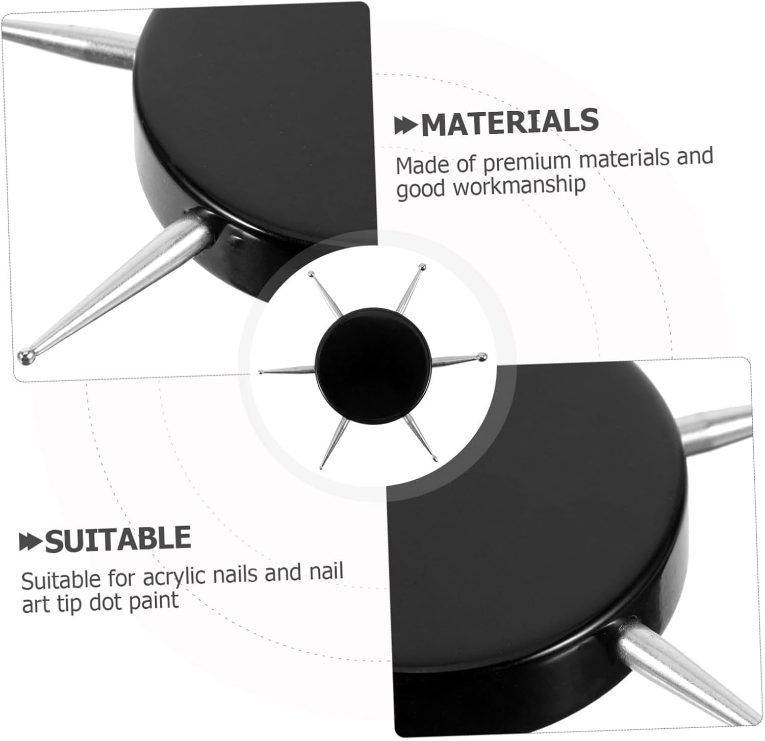 Circular Nail Art Dotting Tool for Manicure Nail Painting Professional Detail for Women image number 2