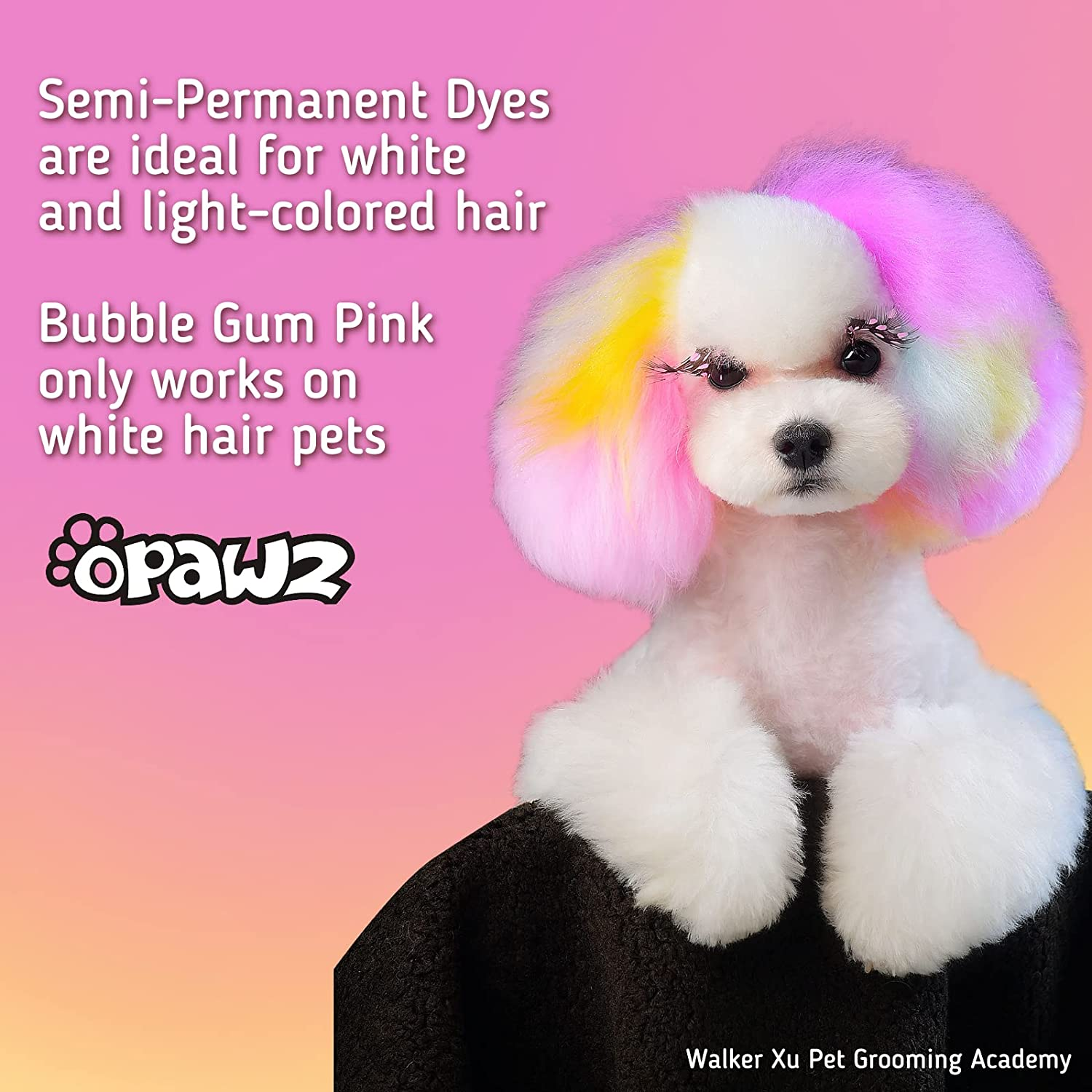 OPAWZ Semi-Permanent Dog Hair Dye, Food-Grade Pigment Dog Dye, Non-Toxic Pet Hair Dye for Dogs, Cats and All Pets Can Be Bathed (Flash Yellow) - Hawaii Blue image number 3