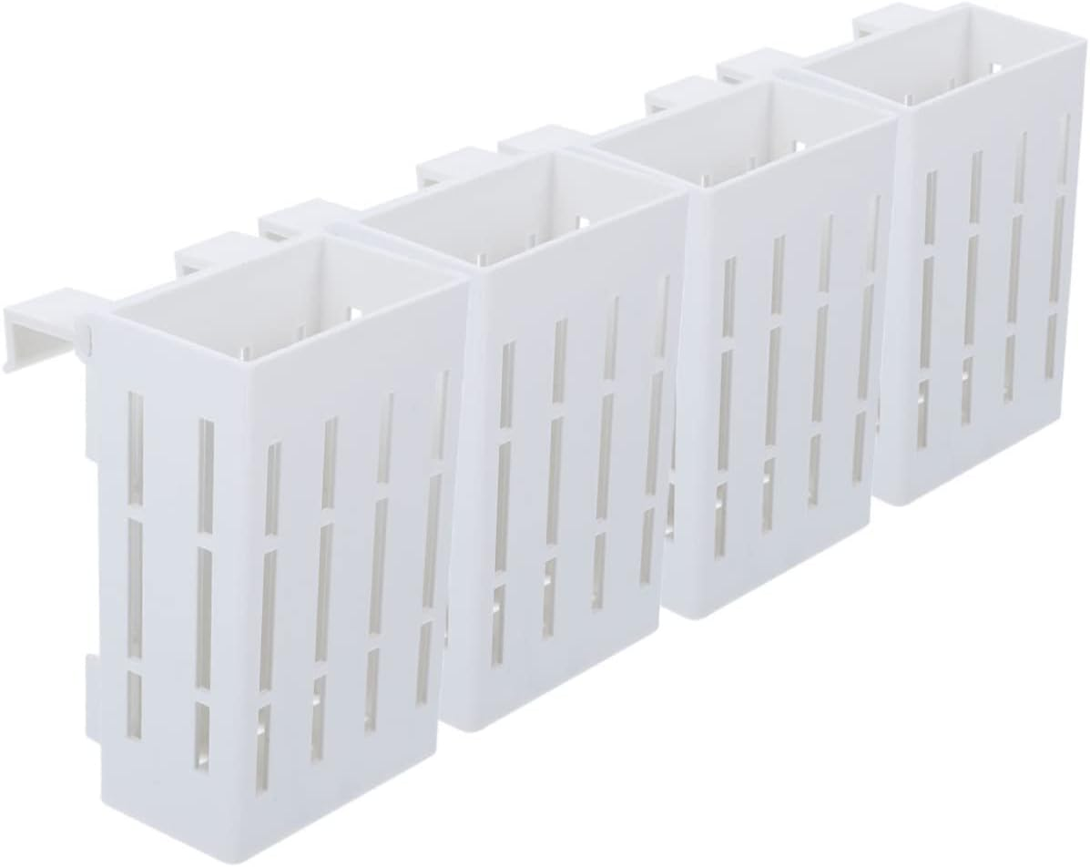 4Pcs Plastic Aquarium Plant Pots Live Plant Pot Hanging Holder for Fish Tank Decor for Aquatic