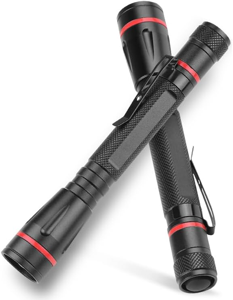 LED Pocket Pen Light Flashlight Small Mini Flashlights Handheld Pen Lights Penlight with Clip for Camping, Home, Outdoor, Inspection, Emergency Use (12 Pieces 5.1 Inches) image number 5