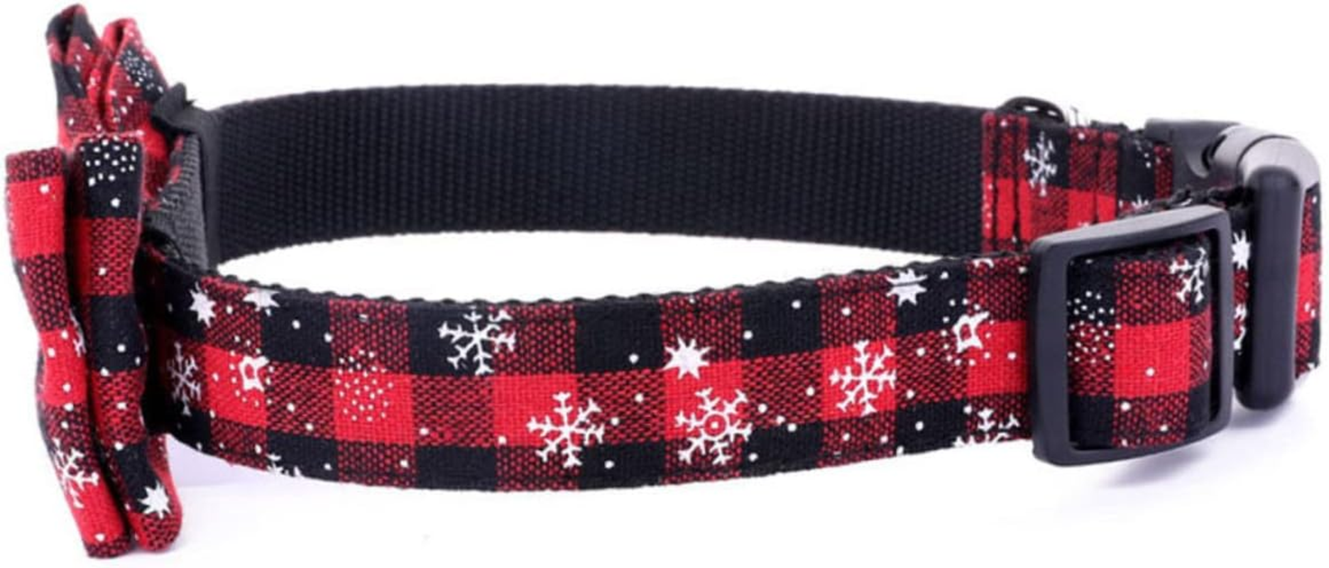 Sosoport 2Pcs Pet Collar Christmas Pattern Printed for Cat Dog Adjustable Nylon Collar Snowflake Dog Christmas Cat image number 4