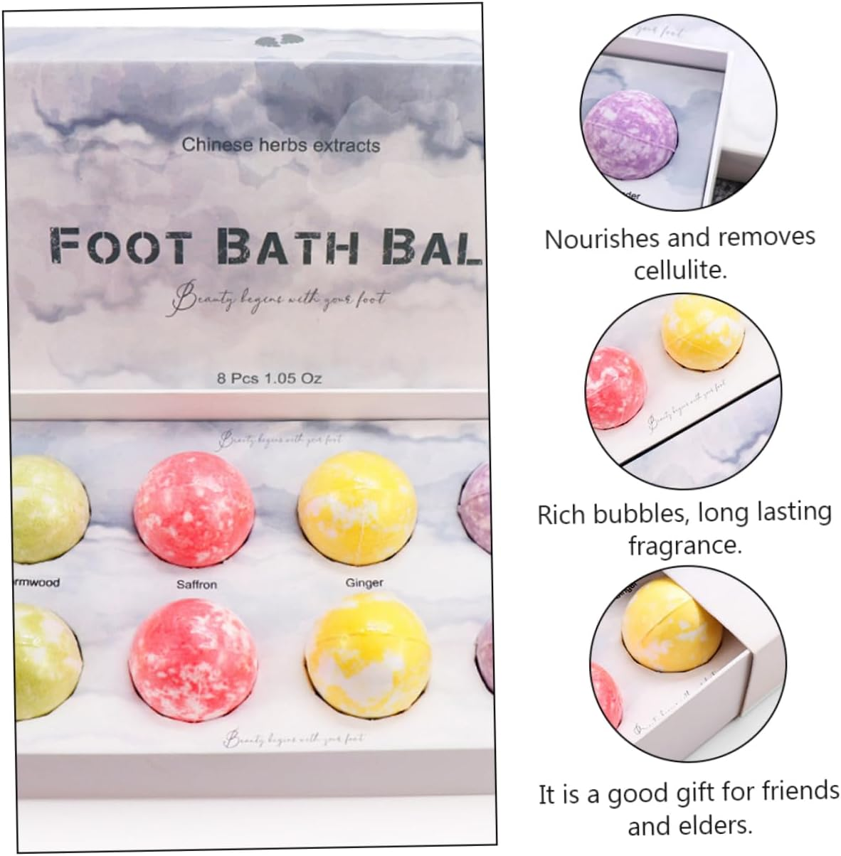 Minkissy Herbal Foot Bath Ball Foot Bath Pill Softening Keratin Leg Fatigue Relief Random Color image number 6