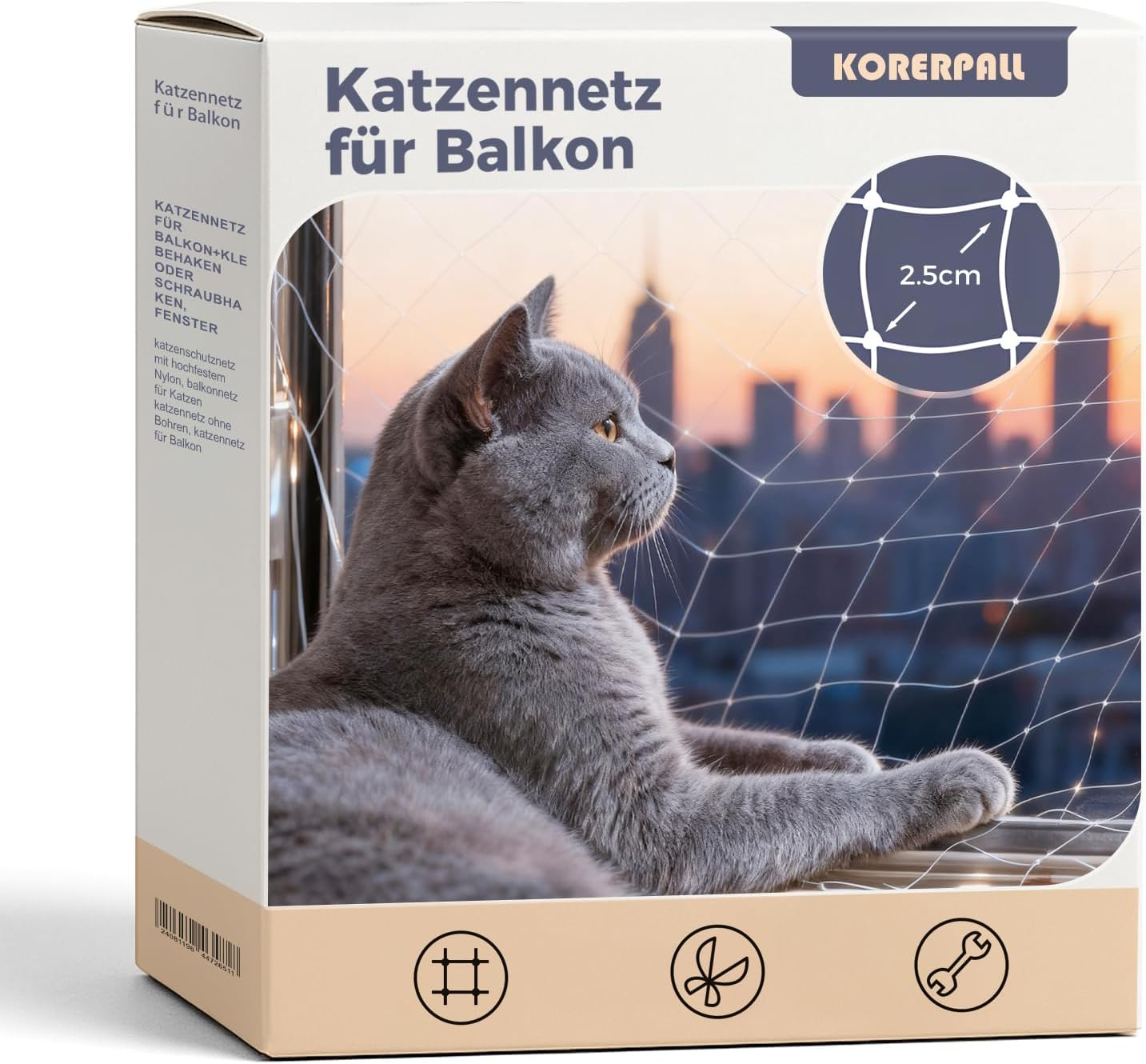 Cat Net for Balcony and Window, 4 X 3 M, Cat Protection Net, Transparent Balcony Net for Cats, Cat Net, No Drilling, Cat Net for Balcony with Poles