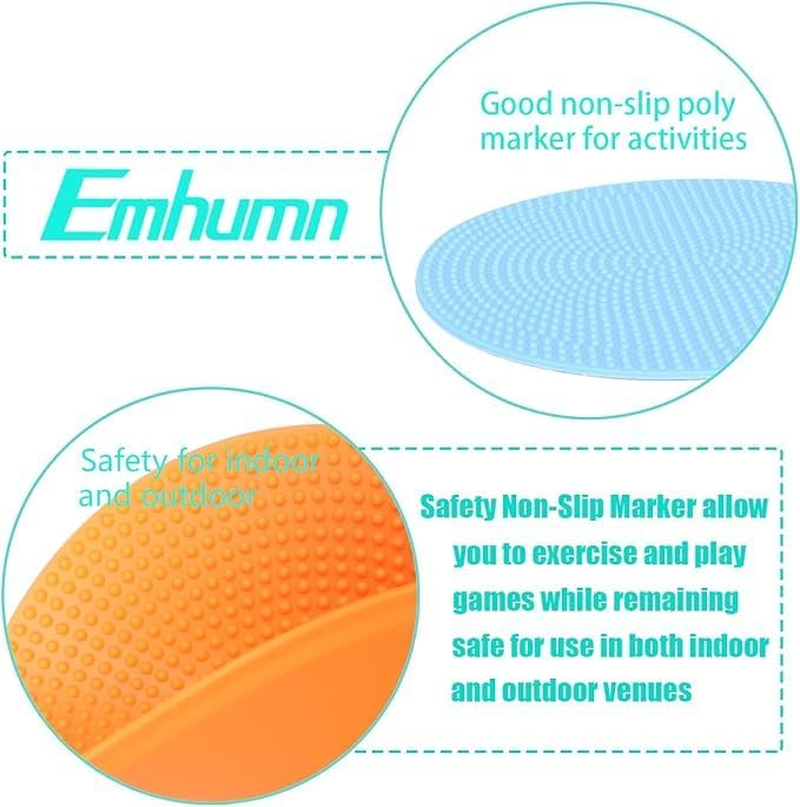 6Pcs 9Inch Football Logo Discs - Rubber Training Circles for Football, Baseball, Softball & Gym Exercises - Flat Markers for Sports Drills, Agility Training, and Classroom Use image number 4