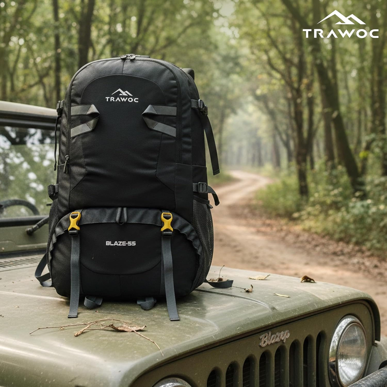 TRAWOC BLAZE 55 Liter Travel Backpack Daypack Bag for Camping Hiking Trekking Bag for Men & Women image number 2