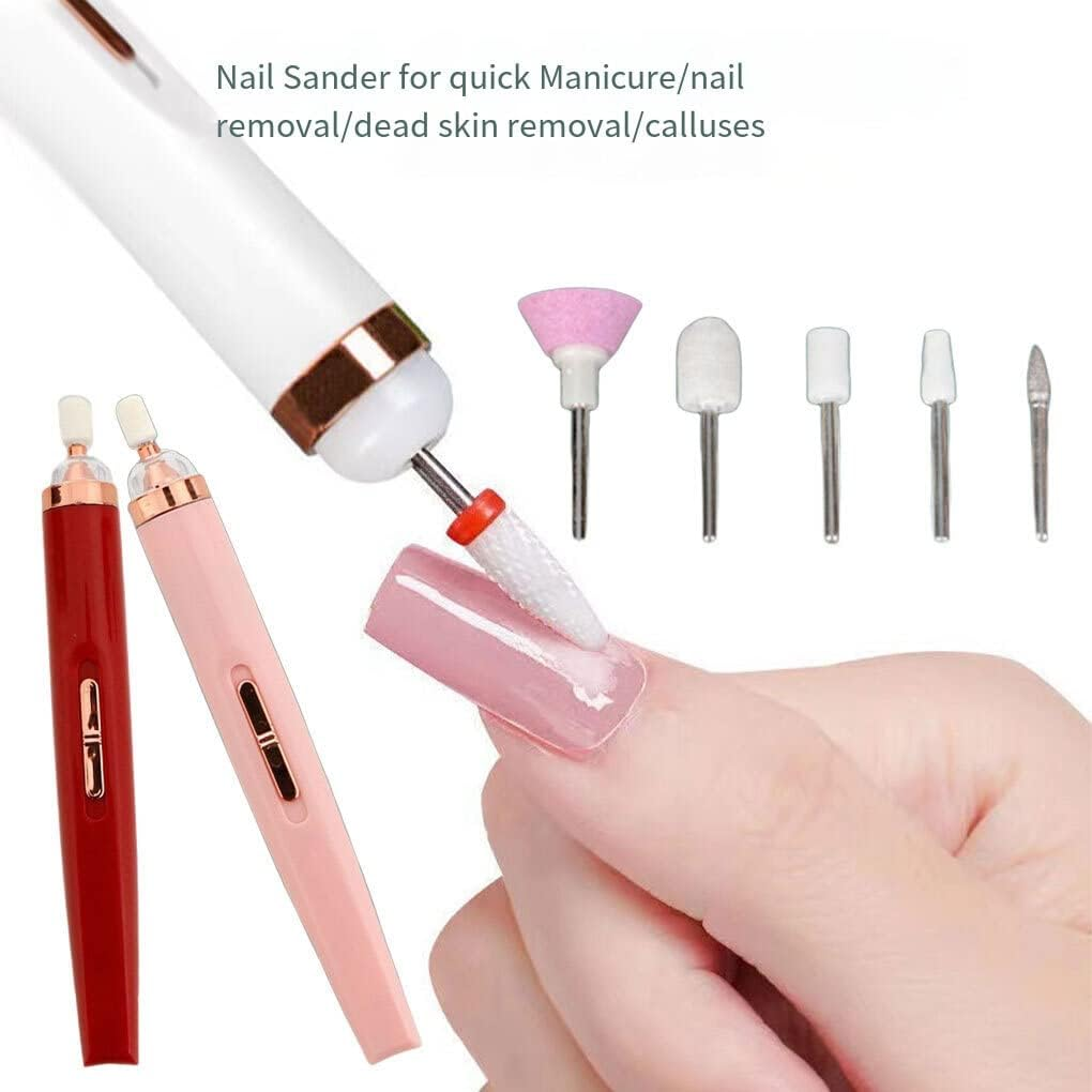 Nail Drill Machine Professional High-Speed Pedicure Drills Set Portable Mini Nails File Manicure Pen Equipment Tools, Pink image number 4