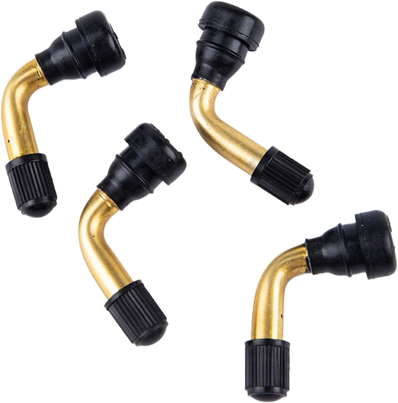 YUENTOEN 4Pcs Tire Valve Stem Bent 45 Degree Angled for Bolt-In Valve Stem, Snap-In Rubber Base Tubeless Tire Rim Valve for Motorcycle, Scooter, ATV image number 6