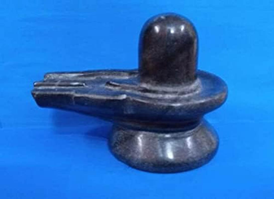 Marble Shivling Shiva Lingam 3 Inch &ndash; Handcrafted Black Marble Shivling Idol for Home Mandir, Puja, and Altar | Traditional Hindu Lord Shiva Statue for Prayer, Spiritual D&eacute;cor, and Rituals