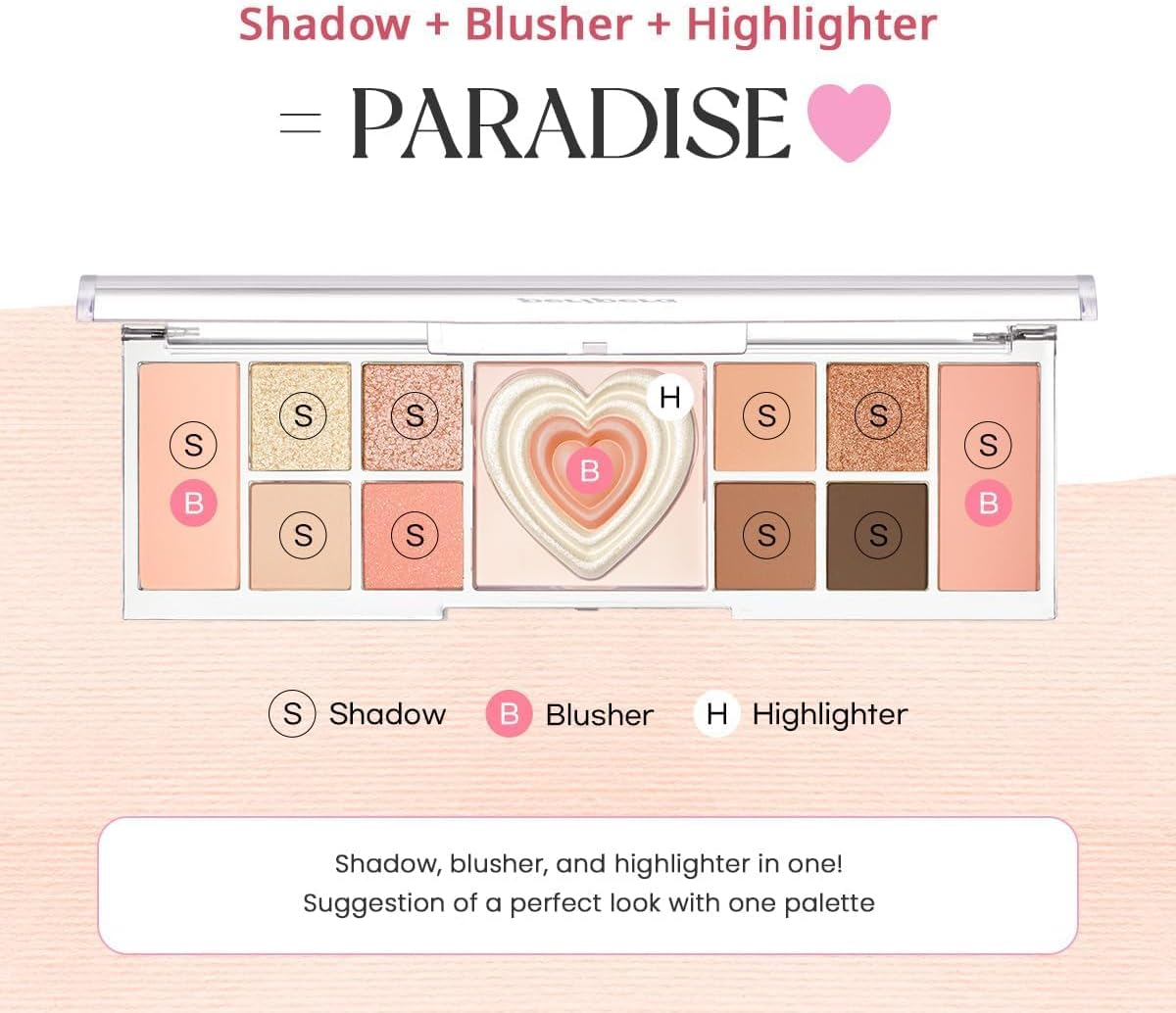 Peripera Peritage Collection All Take Mood like Eye Palette, 02 Peach Heaven