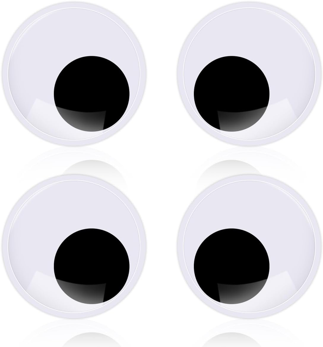 Googly Eyes, 2 Pairs Self Adhesive Large Plastic Eyes for Scrapbooking, DIY Crafts, Party Decoration (7.5Cm/2.95In) image number 6