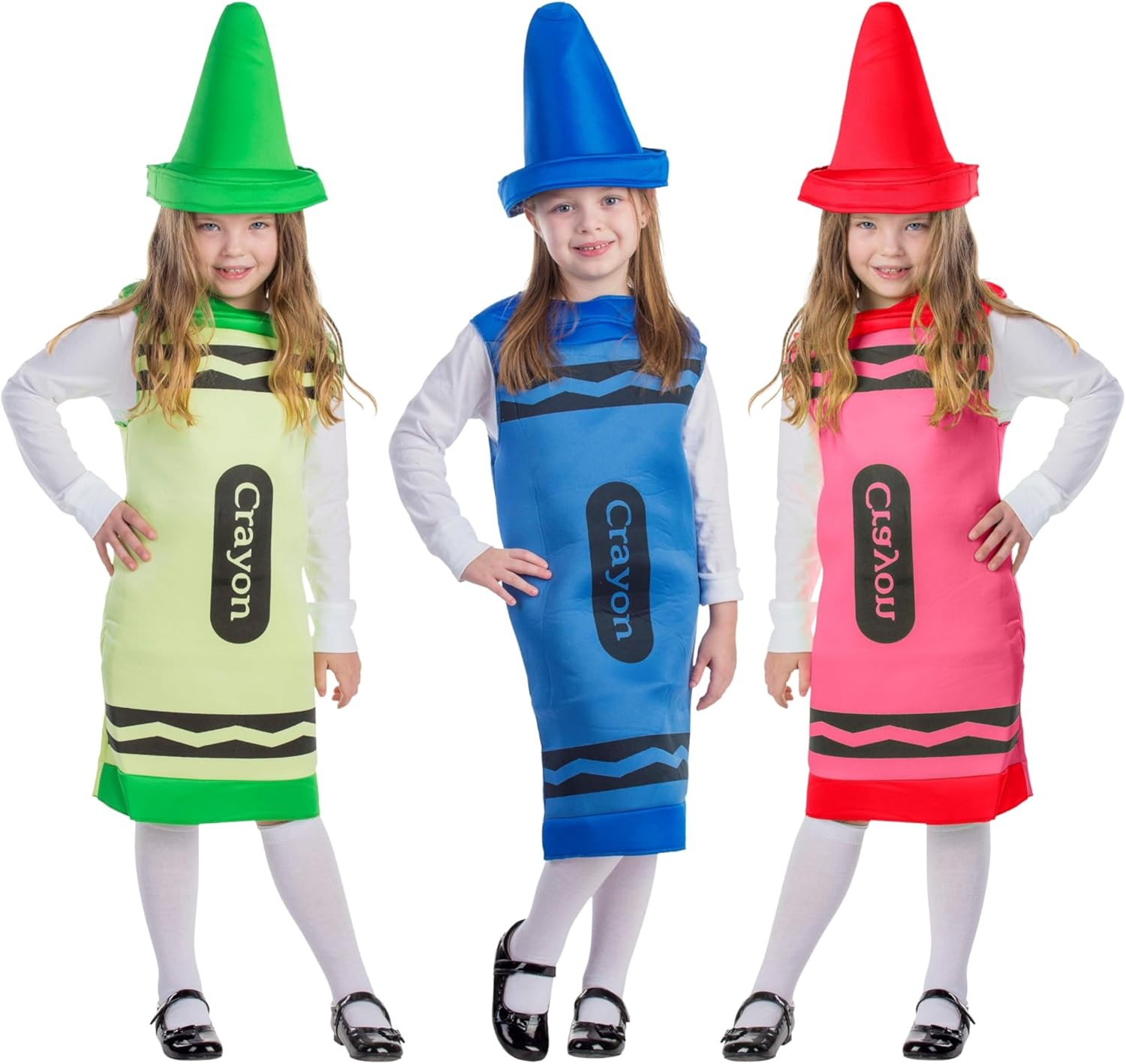 Dress up America Kids Green Crayon Costume image number 4