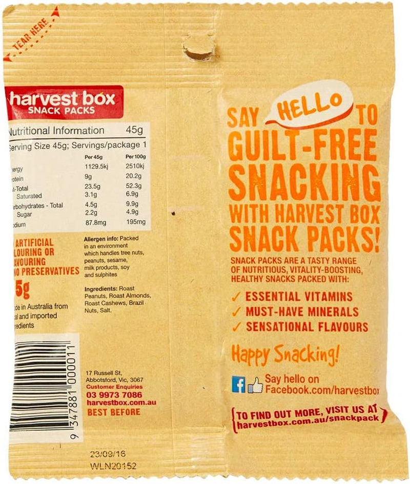 Harvest Box We Love Nuts Snack Pack, 10 X 45 Grams image number 5