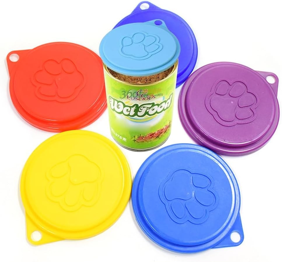 1 PCS Pet Food Can Plastic Lids Caps Reusable Reusable Plastic Dogs Cats Can Tin Cap Lid Cover, Random Color and Exquisite Workmanship Useful Pet Food Storage- image number 6