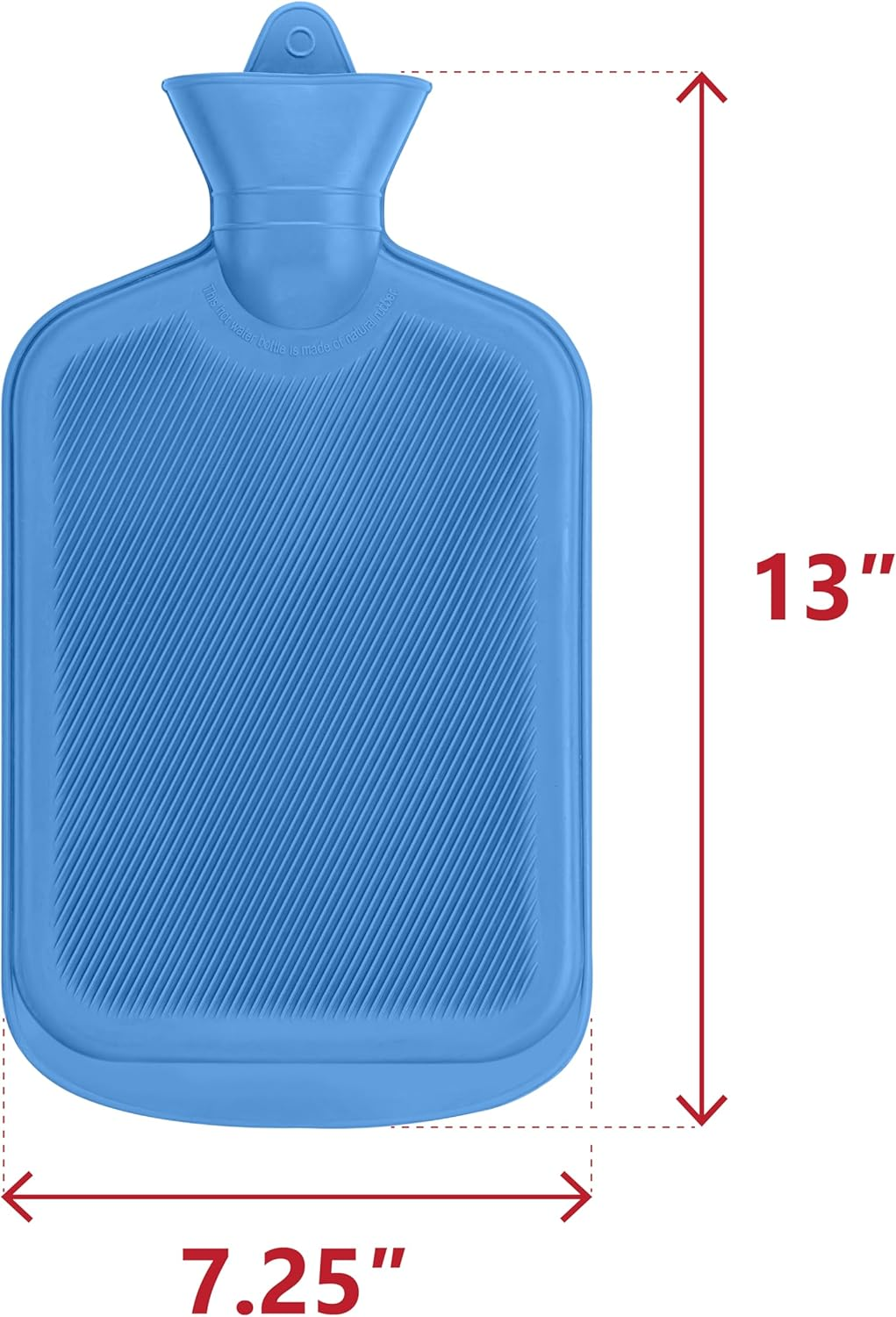 Steadmax Hot Water Bottle, Natural Rubber -BPA FREE- Durable Hot Water Bag for Hot Compress and Heat Therapy, Random Colors (2 Pack)