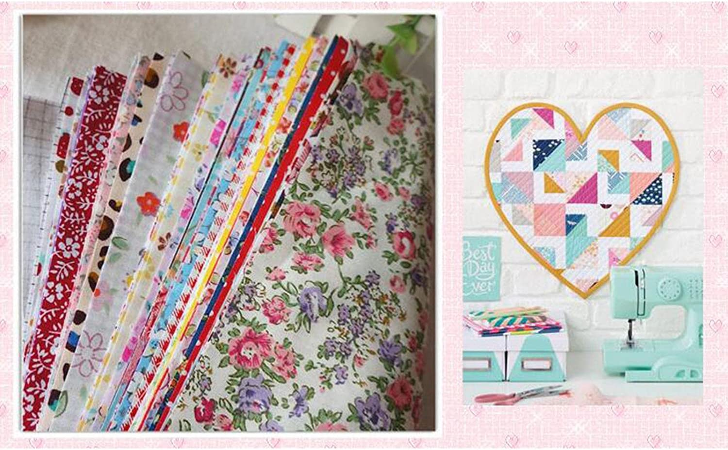 F Fityle 36 Pieces Jelly Fabric Roll 2.5 Inch Roll up Fabric Quilting Strips Floral Printed Craft Fabric Bundle Precut Patchwork with Assorted Patterns - Floral - Blossom image number 4