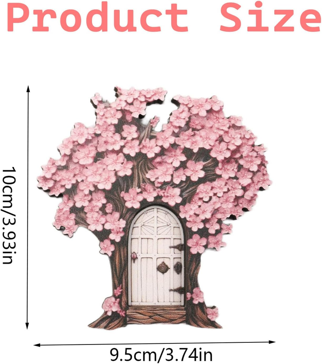 1 Pcs Enchanted Fairy Door for Garden - Whimsical Gnome Door Miniature, Magical Tree Trunk Decor, Adorable Fairy House Accessories & Garden Ornaments image number 2