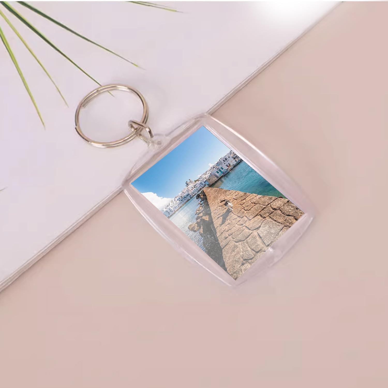 Yotsuba 10 Pack Clear Acrylic Photo Keychain, DIY Picture Frame Keyring with Zinc Alloy Ring - Keychain Kit for Making Custom Photo Keyring & Picture Keychain -Ideal for Birthdays and Christmas image number 1