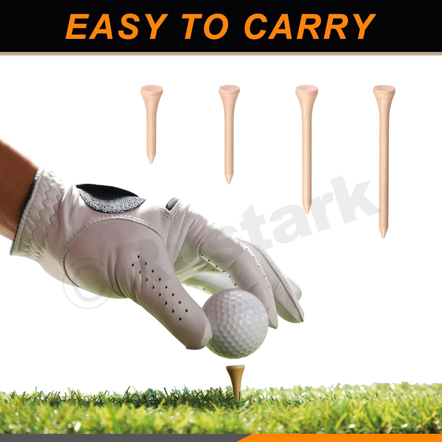 180Pcs 4 Sizes Golf Tees Assortment Kit Durable Bamboo Tees Wooden Golf Tees Less Friction Wood Tees Reduce Friction Side Spin for Golf Training Golfer Professional image number 1