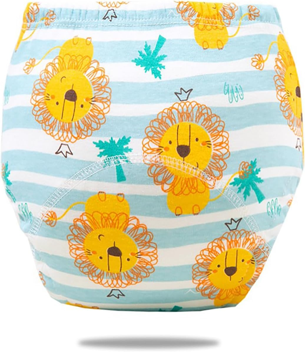 ZONEY 6 Packs Baby Cotton Reusable Training Pants, Potty Training Underwear for Boy and Girl, Learning Designs Training Underwear Pants,Fruit and Animal image number 5