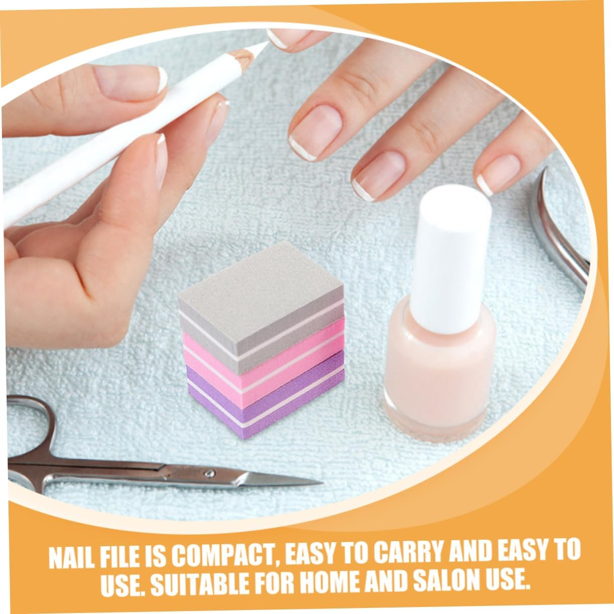 Healeved 100Pcs Nail Buffing Block Set Soft Sponge Nail Files Mini File Blocks for Women Manicure Tools Shiner Buffer Stylish image number 6