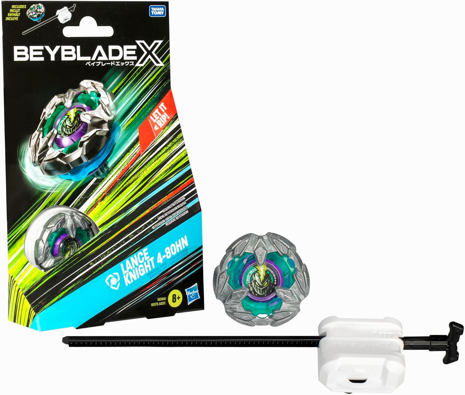 Beyblade X Lance Knight 4-80HN Starter Pack Set with Defense Type Right-Spinning Top and Launcher; Battling Top Toys for 8 Year Old Boys and Girls image number 3