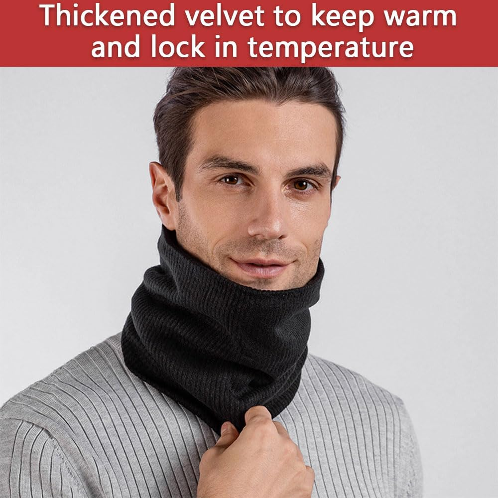 2 Pack Thermal Neck Warmer for Men & Women &ndash; Winter Neck Gaiter Face Scarf, Windproof Ski Snood Mask for Cold Weather, Double-Layered for Extra Warmth image number 4