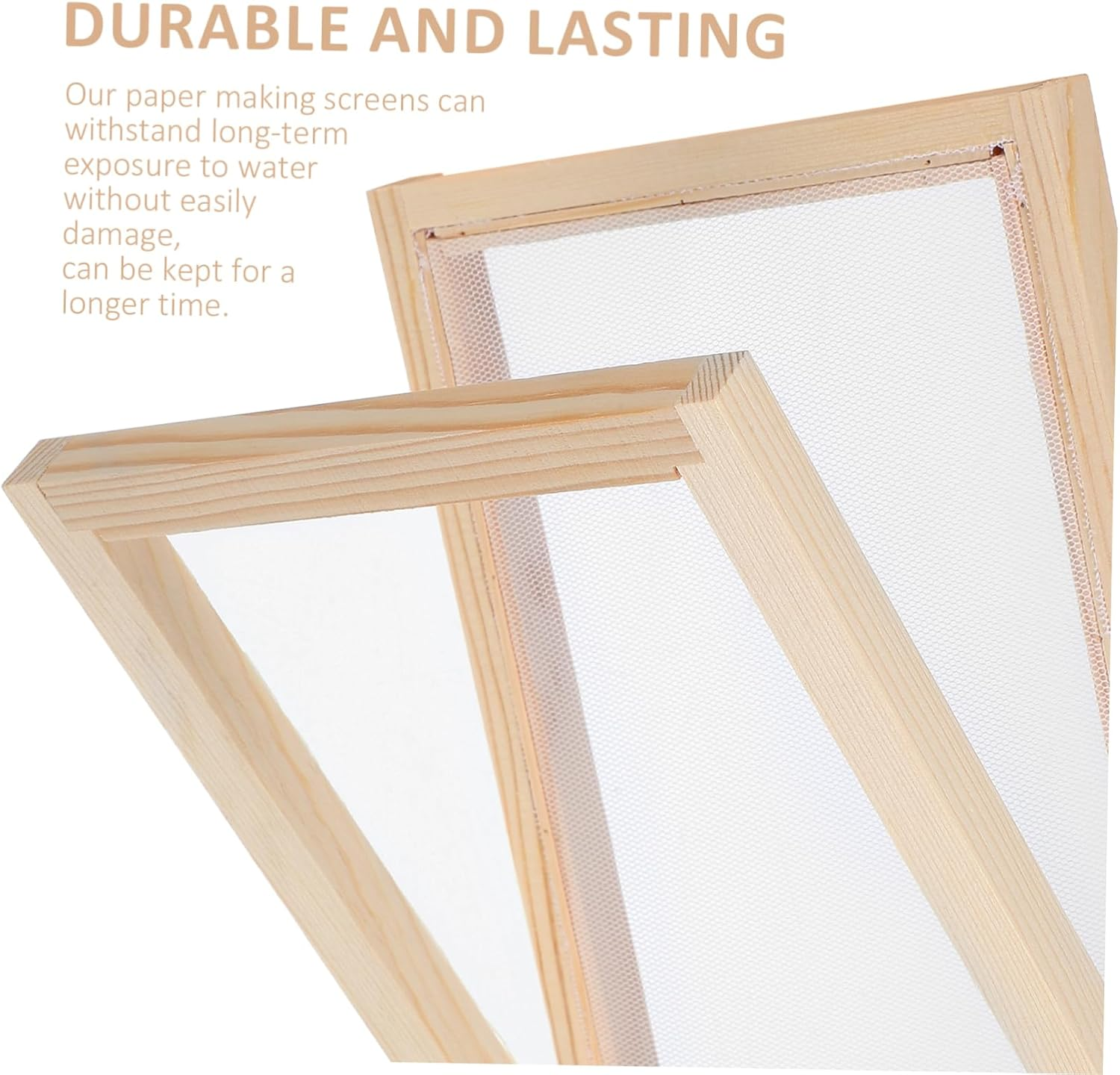 CORHAD 1Set Paper Making Kit Paper Making Screen Deckle Mold with Mesh and Absorbent for Handmade Crafting and DIY Projects