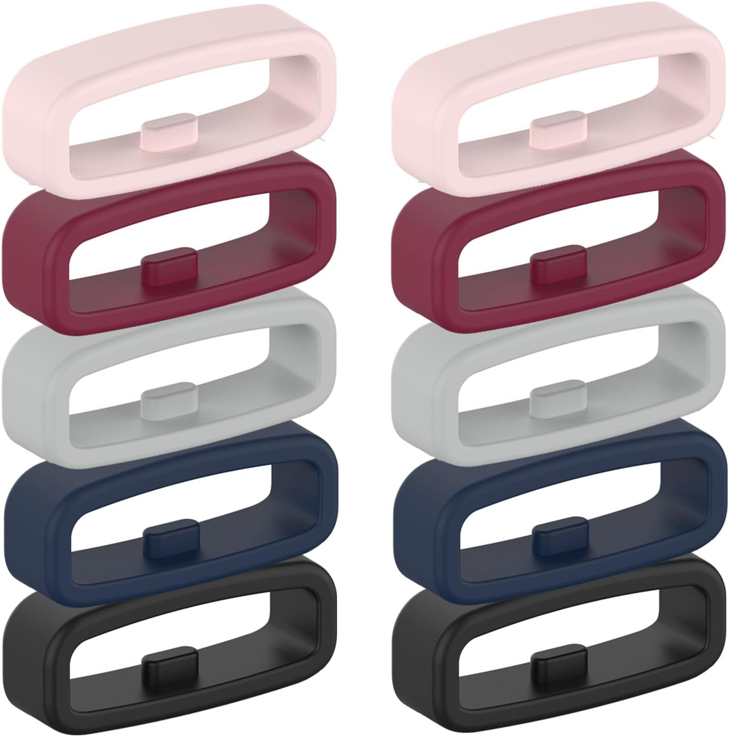 6-Pack Band Keepers Compatible with Garmin Vivosport/Vivosmart HR Hr+/Approach X10 X40/Vioactive 4S/Vivomove 3S/Venu 2S Bands Silicone Fastener Rings Security Loop/Holder/Retainer image number 3