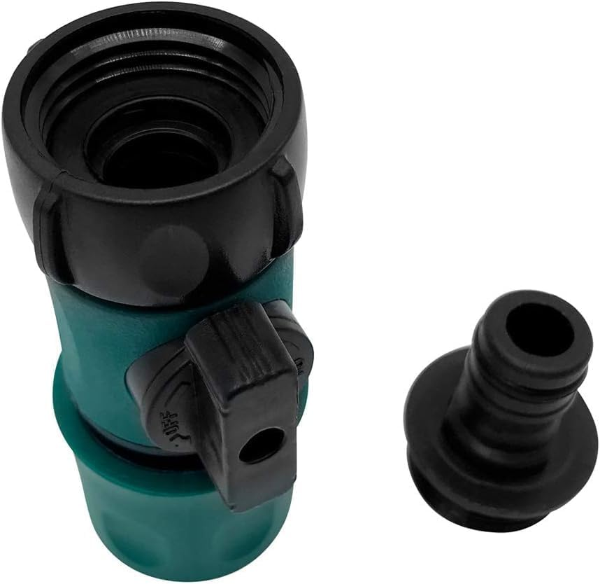 Plastic Garden Hose Quick Connect with Shutoff Valve Set Male and Female, 3/4&rdquo; Quick Connectors with Valve for Water Hose Coupling, Quick Release Kit Hose Fittings and Adapters (5 Sets/ 10 Pc)