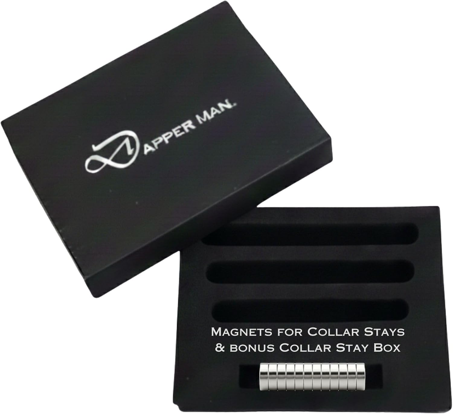 Replacement Magnets for Collar Stays Magnetic or Metal Collar Stays - 12 Pcs Comes in a Luxury Box for Storing. image number 1