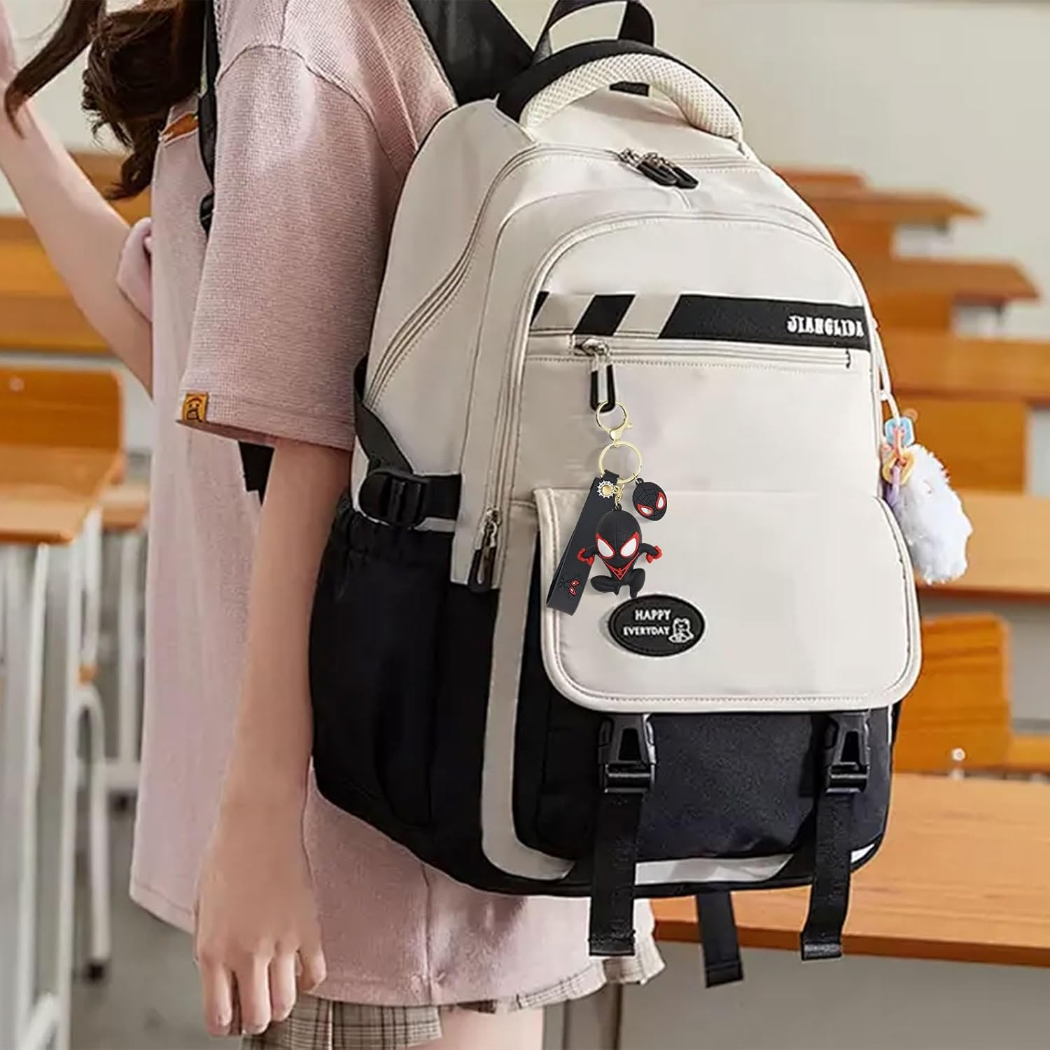 Cartoon Keychain for Girls and Boys, Cute Keychains Accessories Keyring Key Wristlet Car Charms Backpack Key Chain image number 6