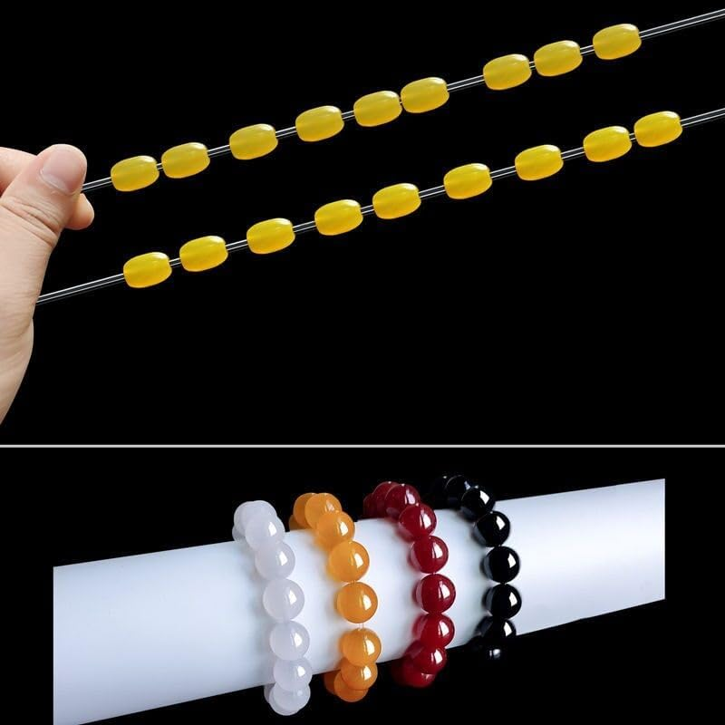 2 Roll 100M Clear Elastic Beading Threads，Stretchy Bead Cord String Stretchy Crystal Bracelet String for Bracelet,Beading, Jewelry Making (0.5&0.8Mm) image number 5