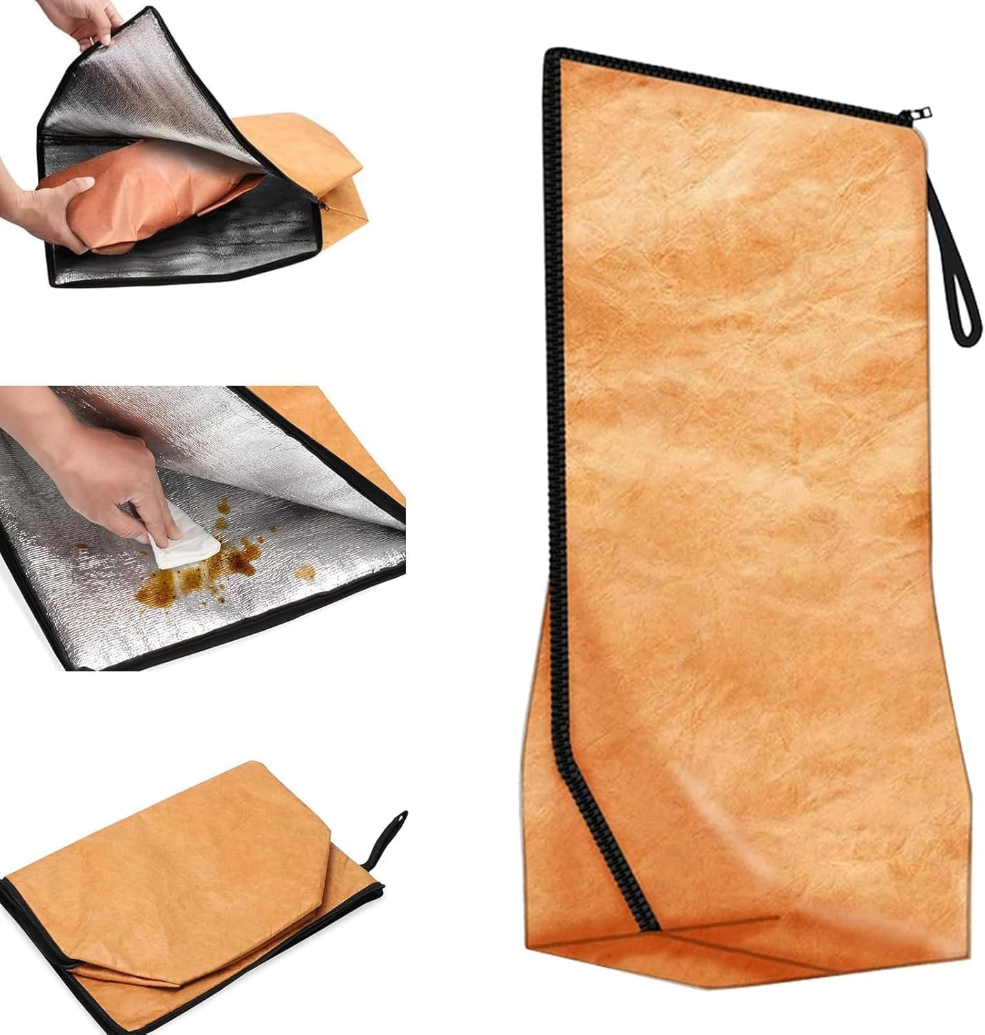 Retro Yellow BBQ Blanket for Resting Meat, Reusable Meat Insulated Resting Bag, Smoker Grilling Meat Insulation Bag, Outdoor BBQ Resting Blanket (Color: Retro Yellow)